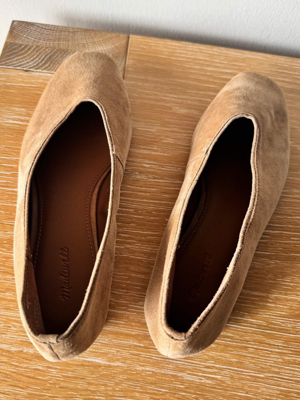 NWOB MADEWELL Women’s The Mylie Ballet Flat in Tawny Khaki Suede Size 8 NX064 - Picture 3 of 16